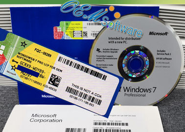 Computer-Windows 7-Berufskasten-Soem-Satz-Soem-Schlüssel-Hologramm COA-Aufkleber DVD