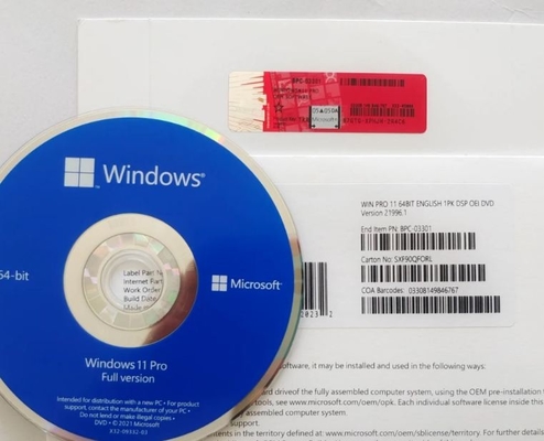 Coa-Aufkleber Dvd packen aktivierungs-Schlüssel-Vorlage Windows 11 Proein