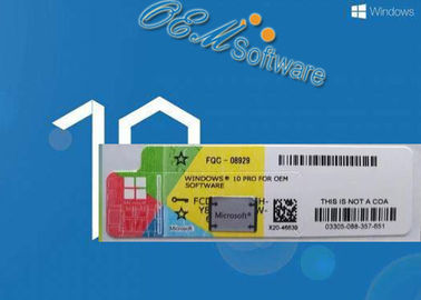 FQC - 08929 Windows 10 Coa-Aufkleber, Klein-Prolizenz-Schlüssel Windows 10